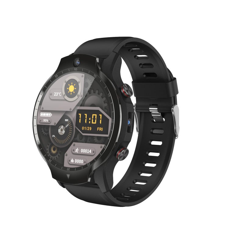 Air 1 Smart Watch 1.6'' 400*400px Full-touch Screen 4G SIM Card Supported Dual Chips&Systems Dual Cameras Full-function Android 9.0 OS 24H Heart Rate Monitor Large Battery 3GB+32GB - Image 1