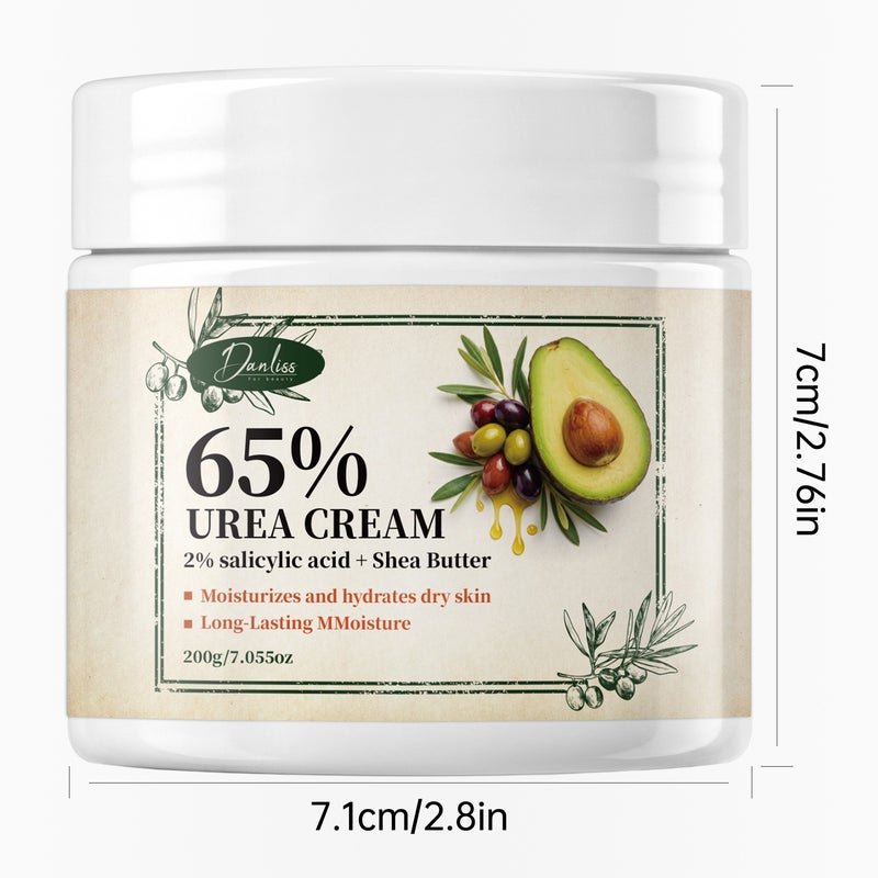 Danliss 65% Urea Repair Cream 200g 2% Salicylic Acid, Shea Butter, Avocado, Olive Oil - Image 5