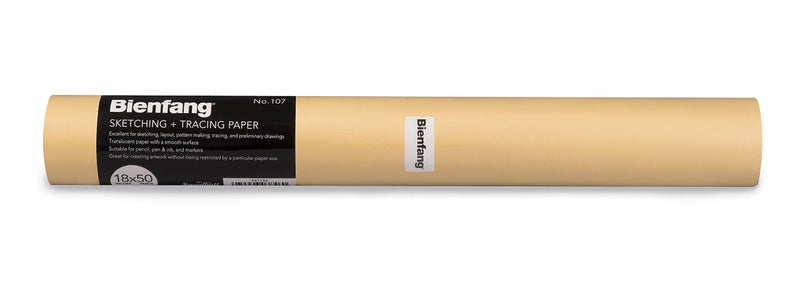 Bienfang Bienfang Sketching  Tracing Paper Roll Canary Yellow 18 Inches x 50 Yards Large  for Drawing Trace Sketch Craft Sewing Pattern 