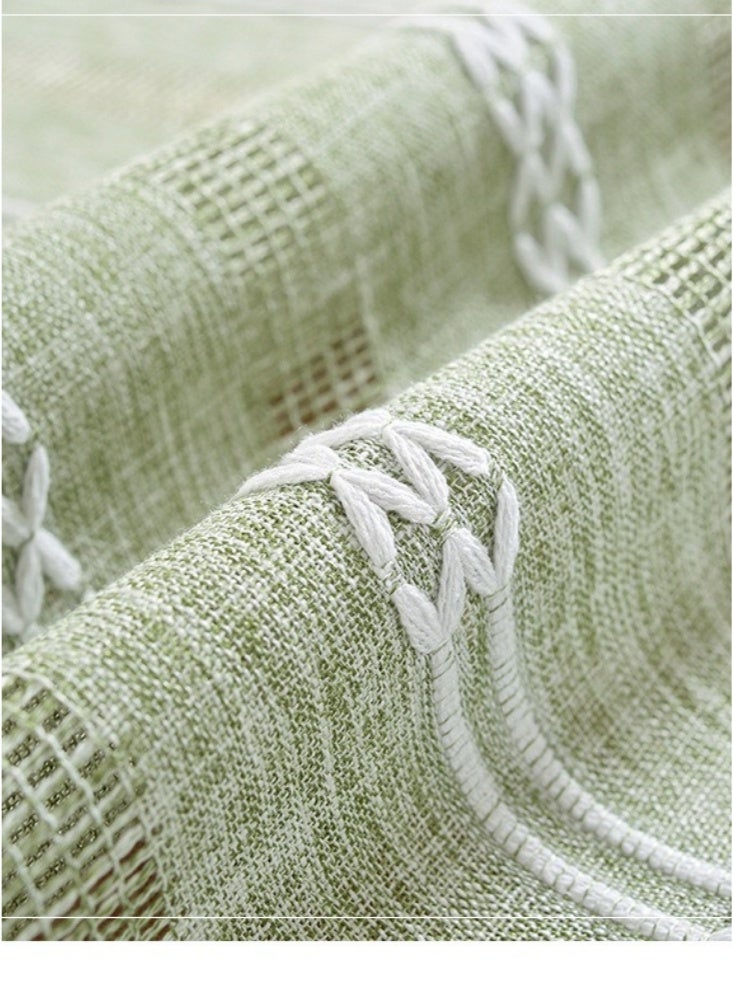 33×240cm Boho Dusty  Table Runner  with Tassels Burlap Tassel Rustic Farmhouse Table Runner Long Dining Room Table Runners for Table Settings Decoration for Holiday Party Wedding and Dining Decorations Navy Green  - Image 2