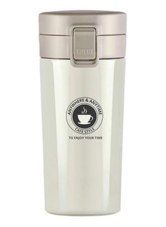 Generic Stainless Steel Thermos with Infuser and Mug for Tea and Coffee Smart LCD Touch Screen Keeps Cold or Hot Drinks Warm Shockproof and Leakproof 18 oz (White, 380 ml)  - Image 1