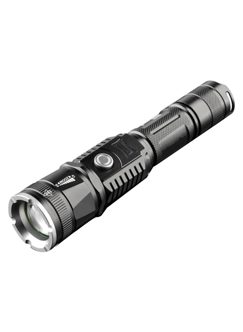 USB Charging Flashlight Black 15cm