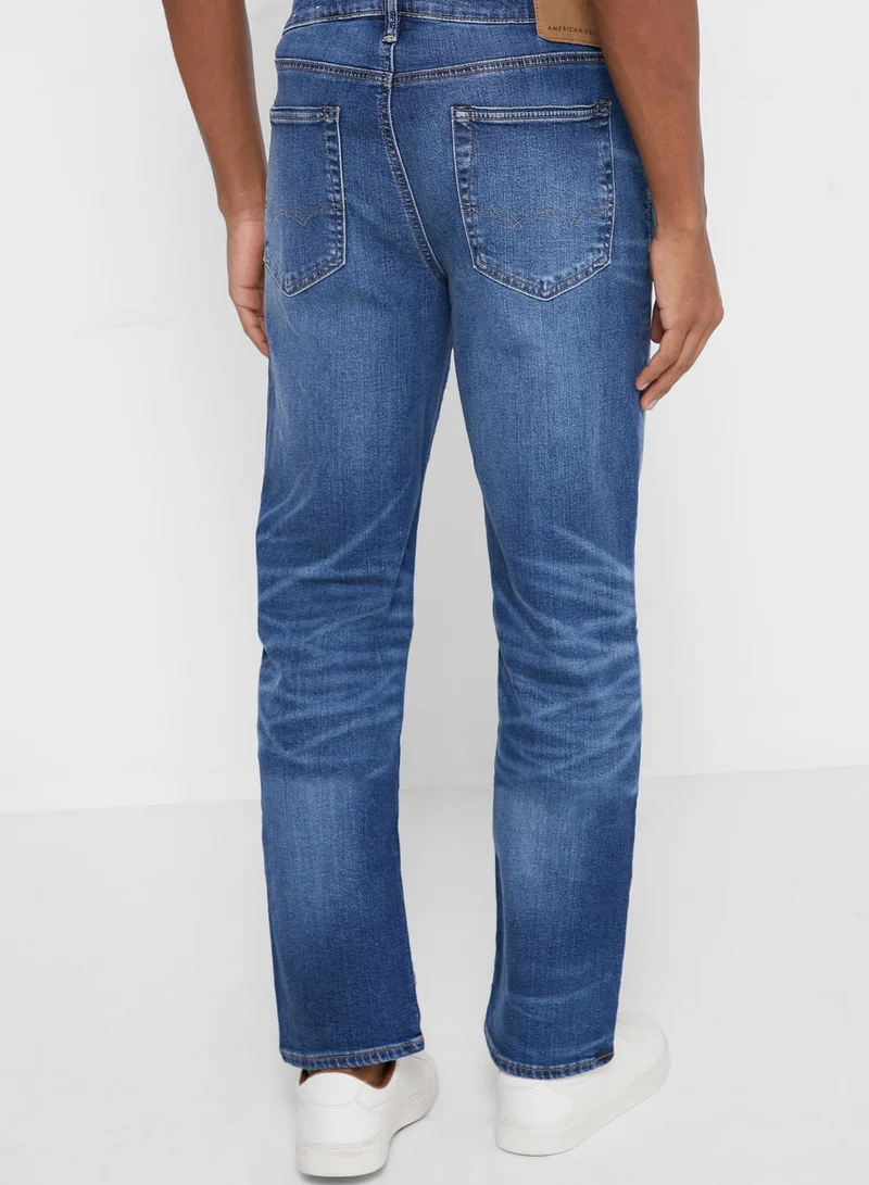 American Eagle Mid Wash Straight Fit Jeans