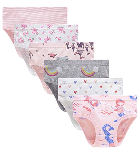 Barara King Toddler Soft 100% Cotton Panties Little Girls' Undies Assorted Underwear (Pack of 6) Size 5 - Image 1