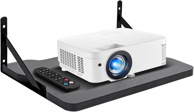 BEARUT Black Small Mini Projector ShelfRouter Wall Mount Floating ShelfProjector Mount Rack HolderModem Cable Box for Xbox Series PS5 PS4 by MDF - Image 1