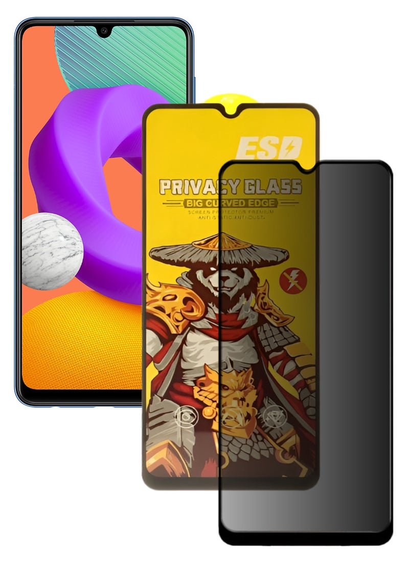 ESD Tempered Dustproof Privacy Glass Screen Protector Compatible For Samsung Galaxy M22 - Image 1