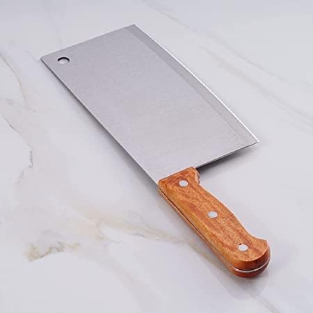 CEPLO Stainless Steel Kitchen Knives Knife MeatVegetable Chopper Full Tang Professional Kitchen Knives Handle Chari Chaku Chopping Knife Full Tang Handle for Home and Restaurant Knife I Big - Image 2