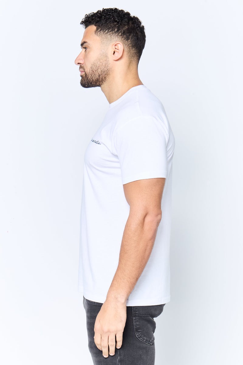 Maserati Men Crew Neck Short Sleeve Brand Logo T-Shirt, White - Image 4