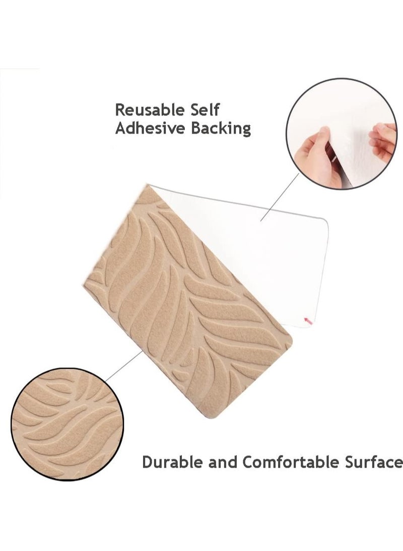 10pc Stair Tread Carpet,Non-Slip Stair Treads for Wooden Steps Indoor Staircase Carpets Runners Rugs Safety with Reusable Adhesive for Elders,Kids and Dogs,20 * 76cm (Beige) - Image 3