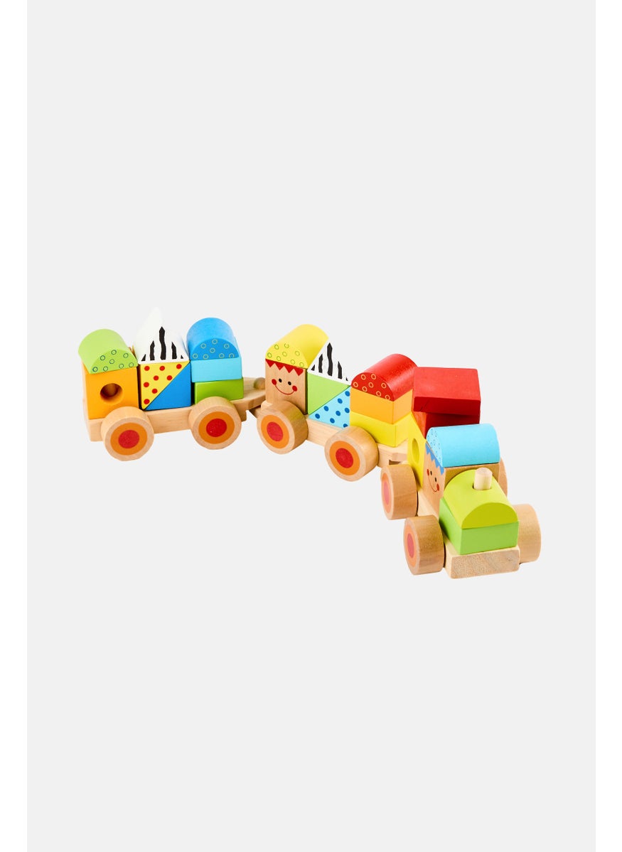 TOOKY TOY Wooden Stacking Train  - Image 4