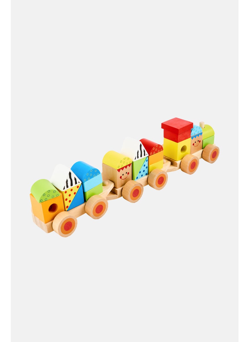 TOOKY TOY Wooden Stacking Train  - Image 5