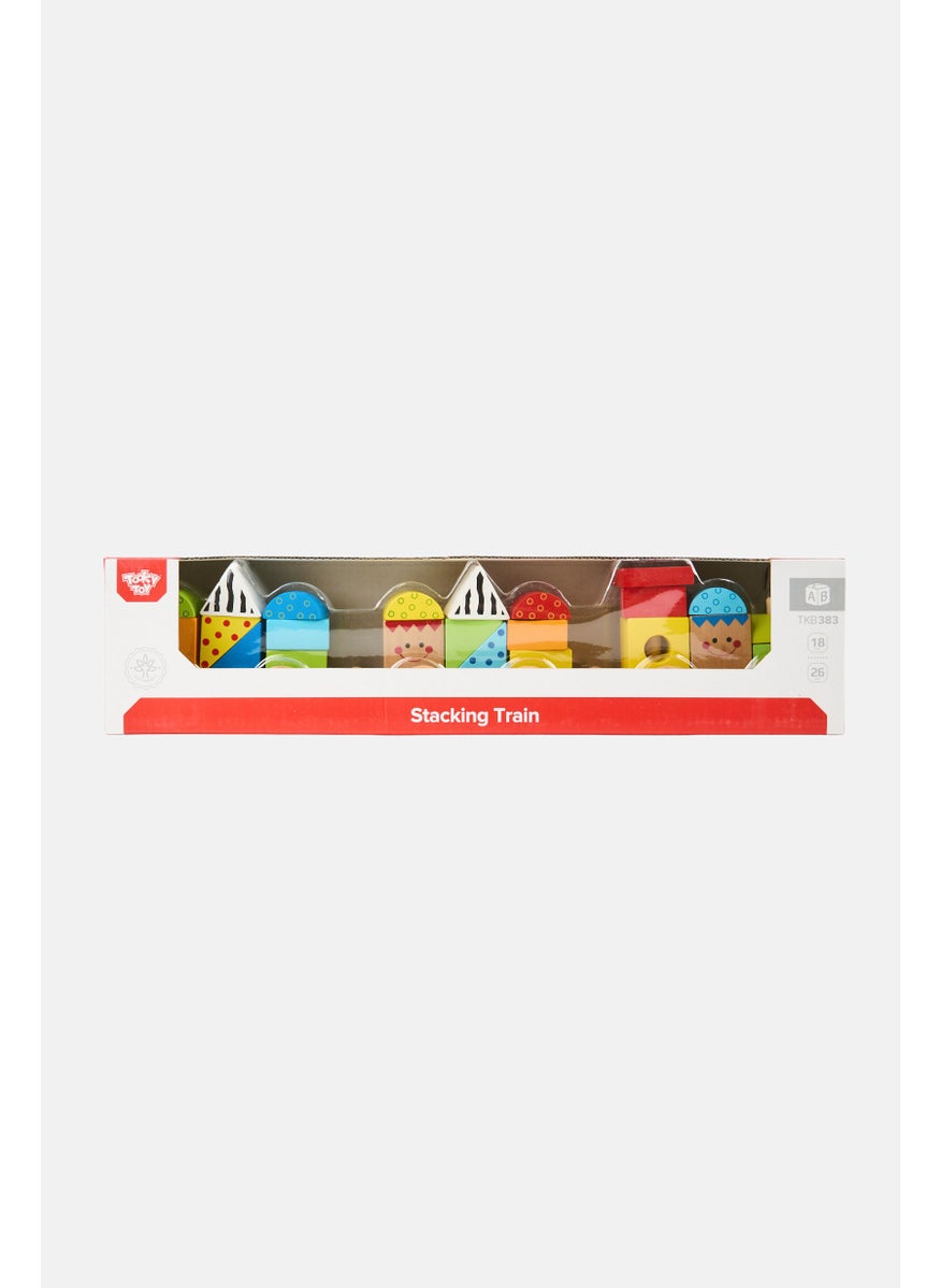 TOOKY TOY Wooden Stacking Train  - Image 1