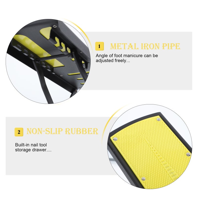 1pc Art Pedal Home Pedal Salon Footstool Shower Pedal Yellow - Image 4