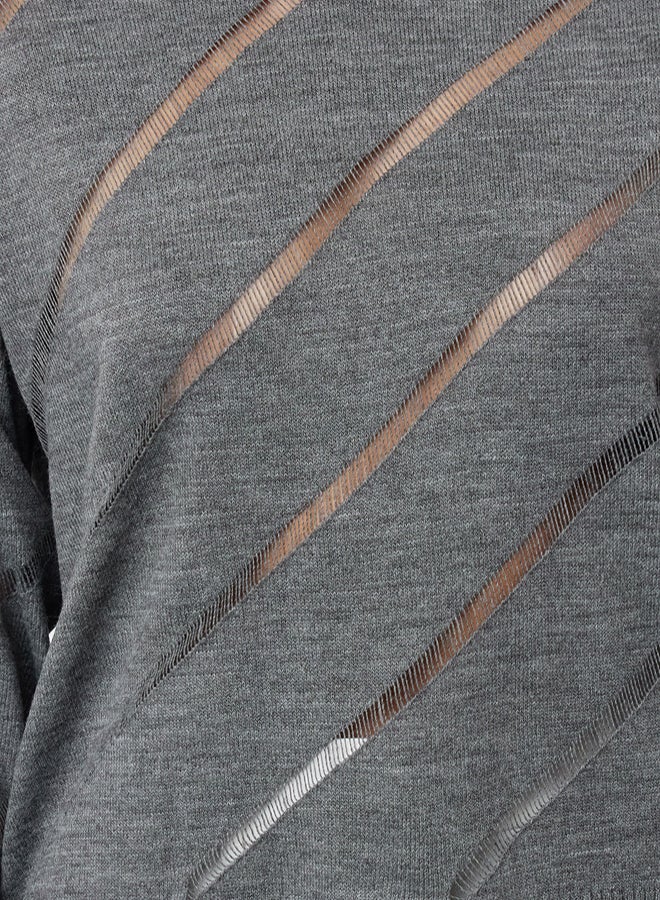 trendyol Anthracite Openwork/Hole Knitwear Sweater - Image 3