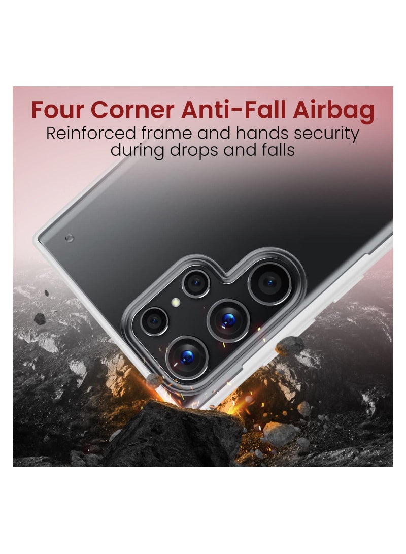 Phone Planet Samsung Galaxy S22 Ultra Case Shockproof Drop Protection Slim Thin Design Translucent Frosted Matte Back Case Cover Compatible - Image 3