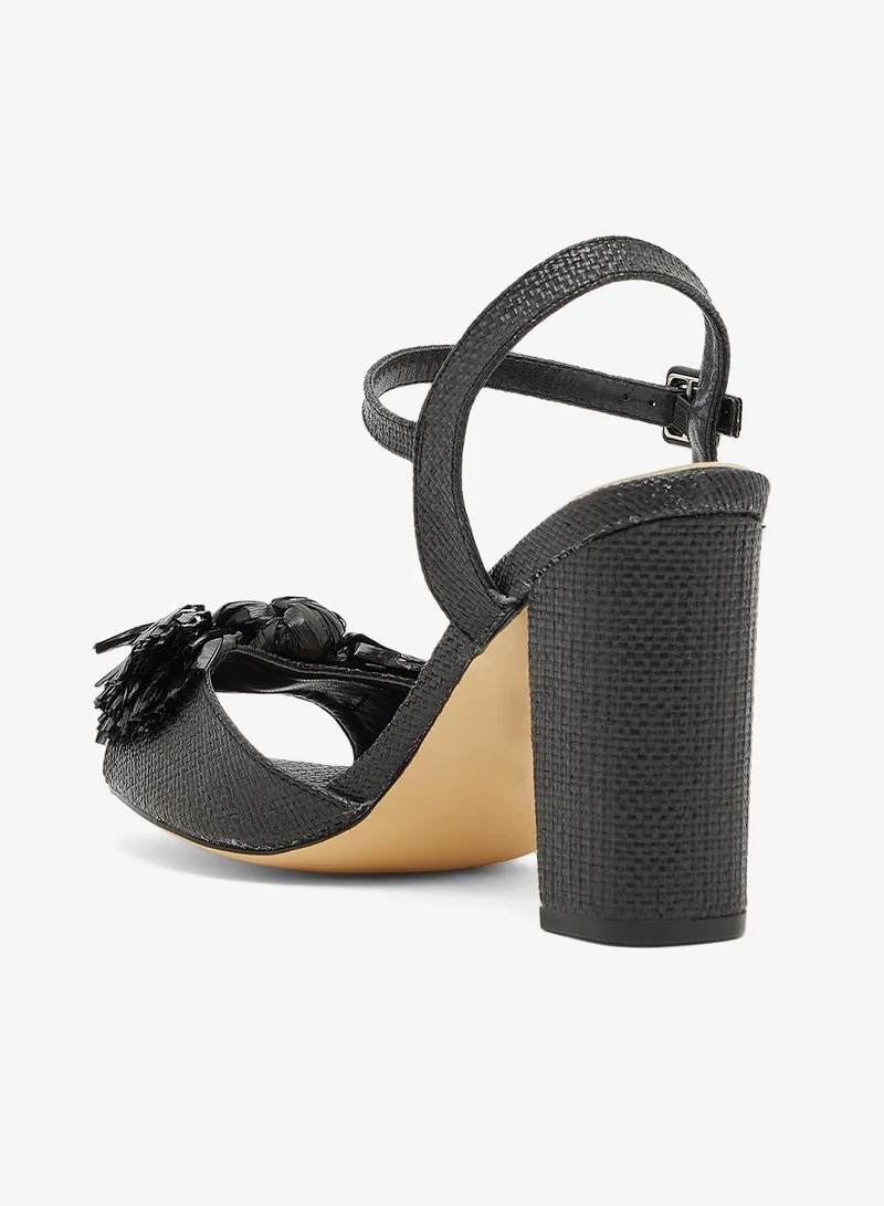Spot-on Black High Heeled Sandal for Women | Best Price UAE