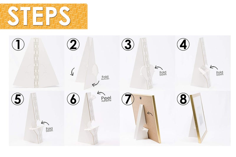 Lineco, Pack of 25, 7 Inch, White Easel Back Self Stick Double Wing, Archival Quality Acid-Free, for Picture Art Poster - Image 3