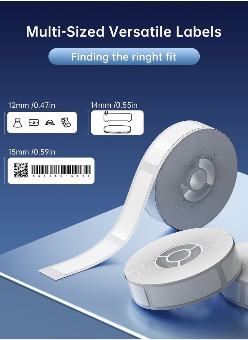 NIIMBOT - Label Tape 14×50mm White Label Paper Compatible for NIIMBOT D11 D110, Thermal Sticker Paper Waterproof Labeling Tape Replacement 125 Labels/Roll - Image 1