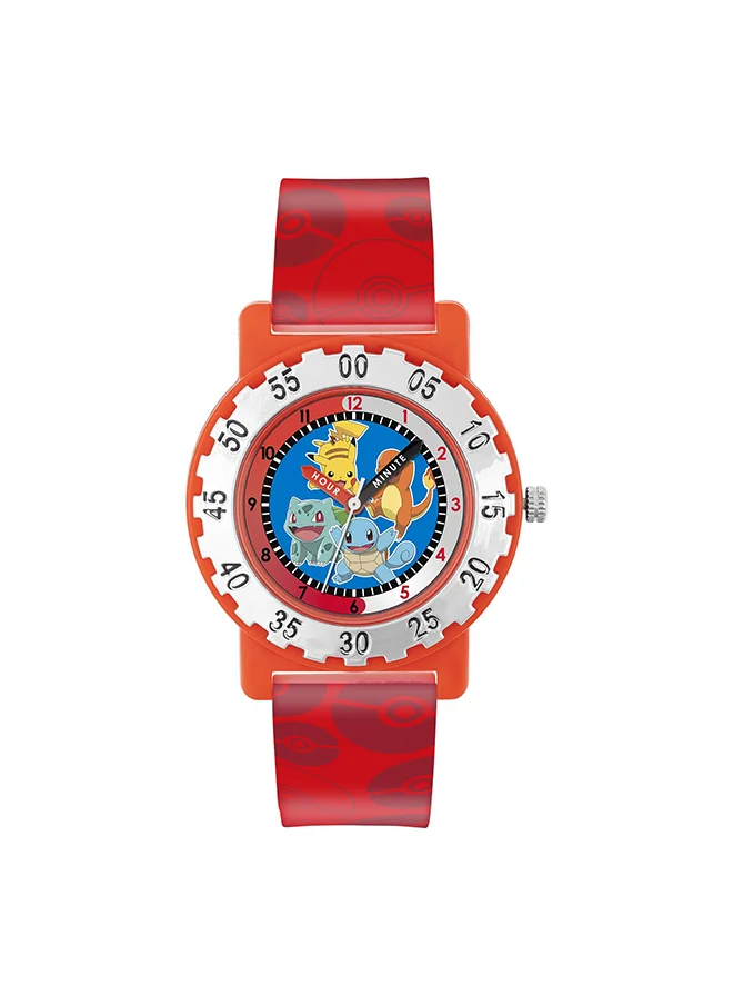 Disney Boys Analog Round Shape Silicon Wrist Watch - POK4194 - 33 Millimeter