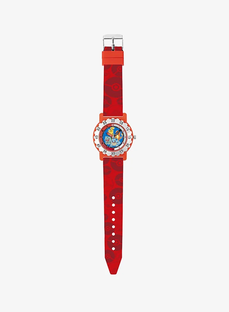 Pokemon Boys Analog Round Shape Silicon Wrist Watch - POK4194 - 33 Millimeter
