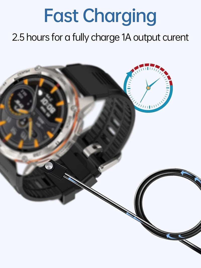 WUNIAK Charging Cable for KOSPET Tank T3 Ultra 2 Smart Watch, Magnetic USB Flexible Charging Cable Accessories for KOSPET Tank T3 Ultra 2 Smart Watch,(2 Pack) - Image 5
