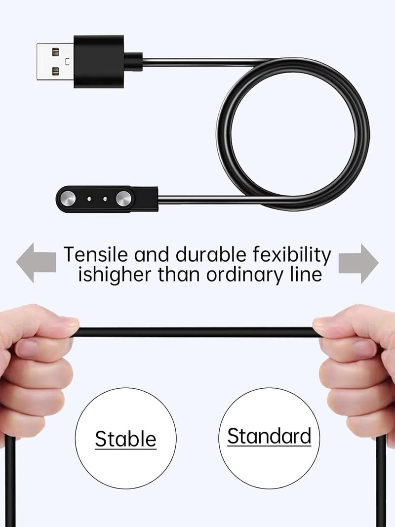 WUNIAK Charging Cable for KOSPET Tank T3 Ultra 2 Smart Watch, Magnetic USB Flexible Charging Cable Accessories for KOSPET Tank T3 Ultra 2 Smart Watch,(2 Pack) - Image 3