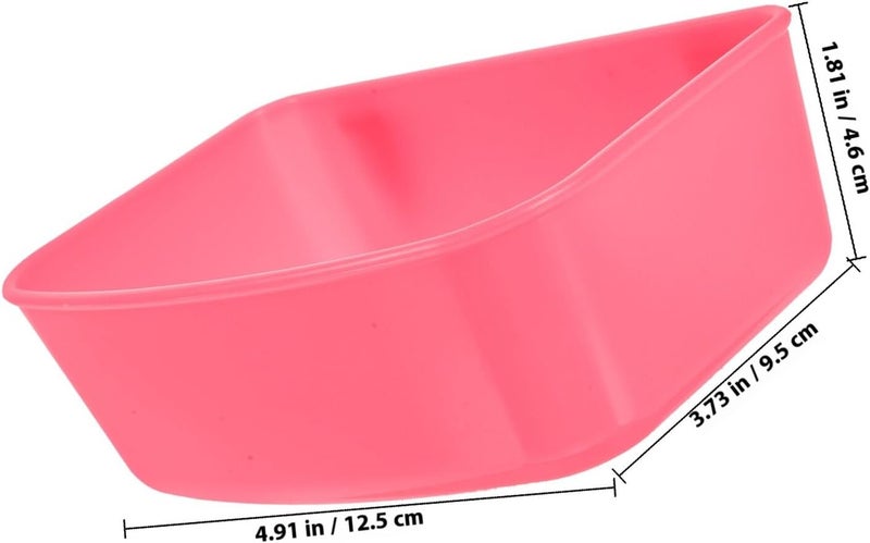 Alasum 3pcs Bird Feeding Bowls and Water Feeder Set Plastic Cage Feeders Small Size Pink for Small Parrots Finch Cage Accessories - Image 2