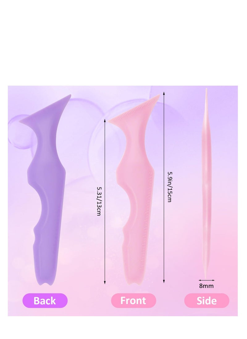 Excefore - 5 in 1 Eyeliner Stencils for Eyes, 2 Pcs Multifunctional Winged Eyeliner tool, Reusable Applicator Guide Makeup Tool, for Beginners Winged Eyeliner, Defined Eyebrow, Face Contour and Lip Line - Image 1