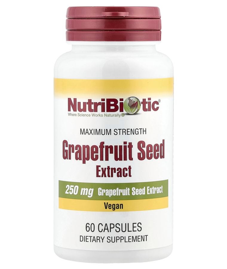 Nutribiotic Grapefruit Seed Extract Maximum Strength 250 mg 60 Capsules