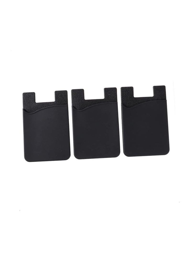 GGOOT 3pcs Pocket Wallet Cell Phone Case Cellphone Holder Wallet for Phone Stick on Stick on Cell Phone Wallet Silicone Holder Sticker Wallet for Back of Phone Credit Card Clip  - Image 1