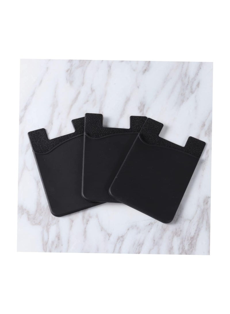 GGOOT 3pcs Pocket Wallet Cell Phone Case Cellphone Holder Wallet for Phone Stick on Stick on Cell Phone Wallet Silicone Holder Sticker Wallet for Back of Phone Credit Card Clip  - Image 2