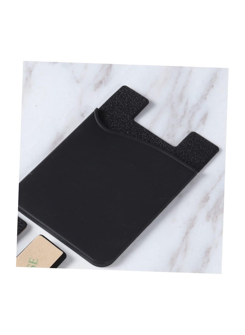 GGOOT 3pcs Pocket Wallet Cell Phone Case Cellphone Holder Wallet for Phone Stick on Stick on Cell Phone Wallet Silicone Holder Sticker Wallet for Back of Phone Credit Card Clip  - Image 5