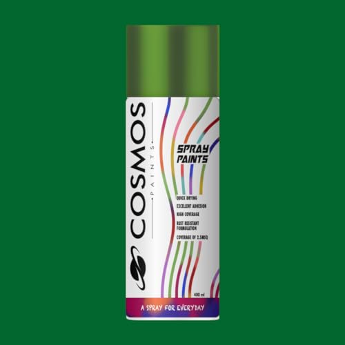 Cosmos Paints 37 Light Green, Solid Colours Spray Paint, Gloss Finish (200 Ml) | Quick Dry & No-Drip Wide Spray Cap System For Cars, Bikes & Metal, Wood, Plastic, Diy, Home Décor, Art & Craft - Image 2
