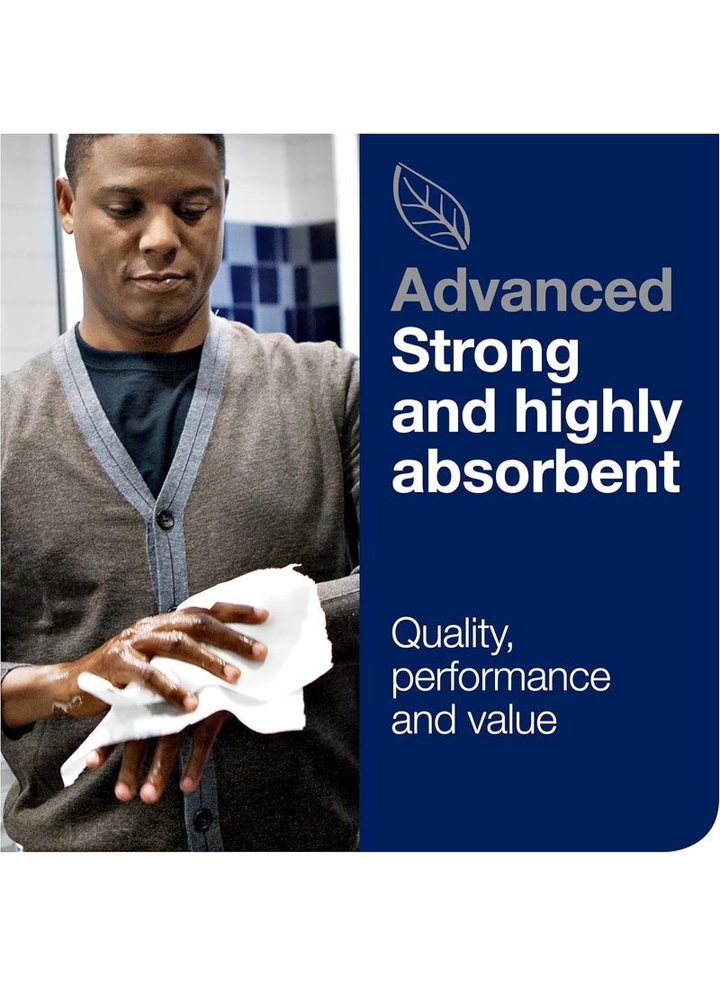 Tork - Tork Matic Hand Towel Roll White With Gray Leaf Advanced H1 100 Recycled Fiber High Absorbency Medium Capacity 2Ply 6 Rolls x 525 ft  290092A - Image 1