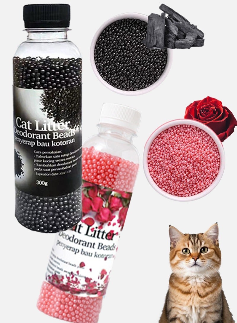 BestBuy Cat Litter Companion, 2-Pack 600g Cat Litter Box Deodorant Beads, Litter Box Deodorizer, Eliminate Cat Stink, Neutralize Odor - Image 1