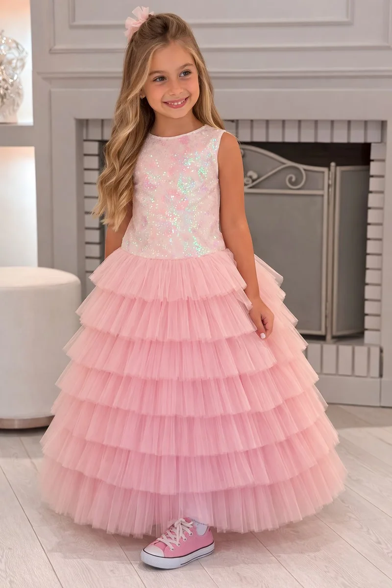 فيا بامبينو Sparkle Princess Dress (top&skirt) 23413