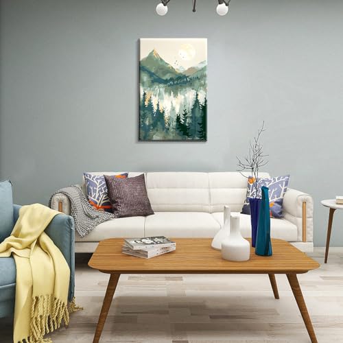 JOOZ Mountain Paint by Number for Adults, Paint by Numbers Kit for Adults with Frame, DIY Mountain Landscape Paint by Number Kits Framed Canvas, Oil Painting Kit for Home Wall Decor 8 x 12 Inch - Image 5