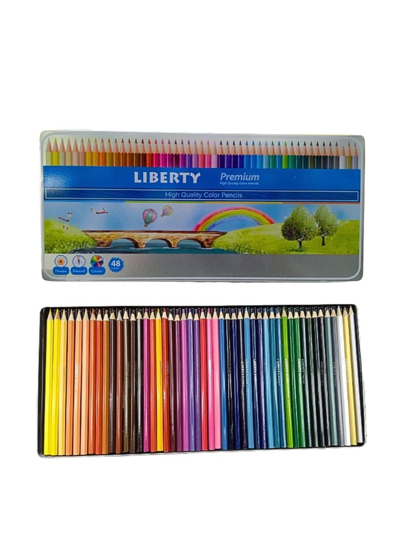 Liberty Color Pencils Pack of 48pcs Multicolors - Image 1