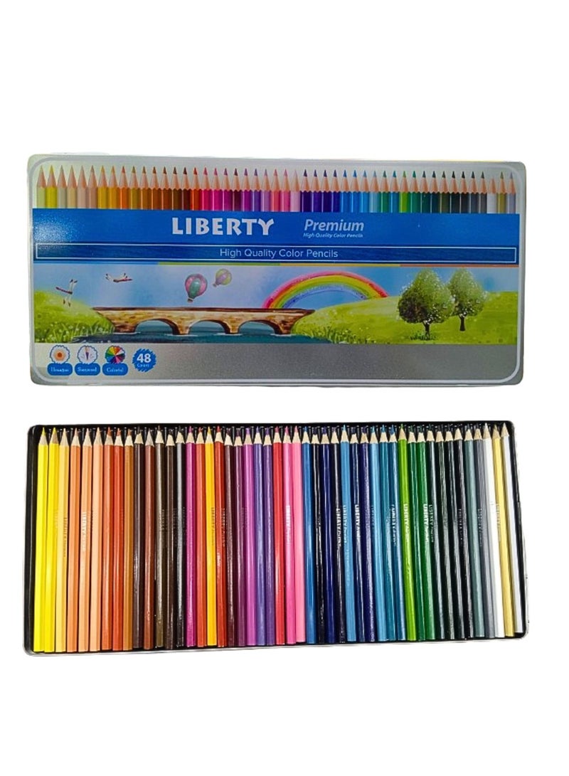 Liberty Color Pencils Pack of 48pcs Multicolors - Image 2
