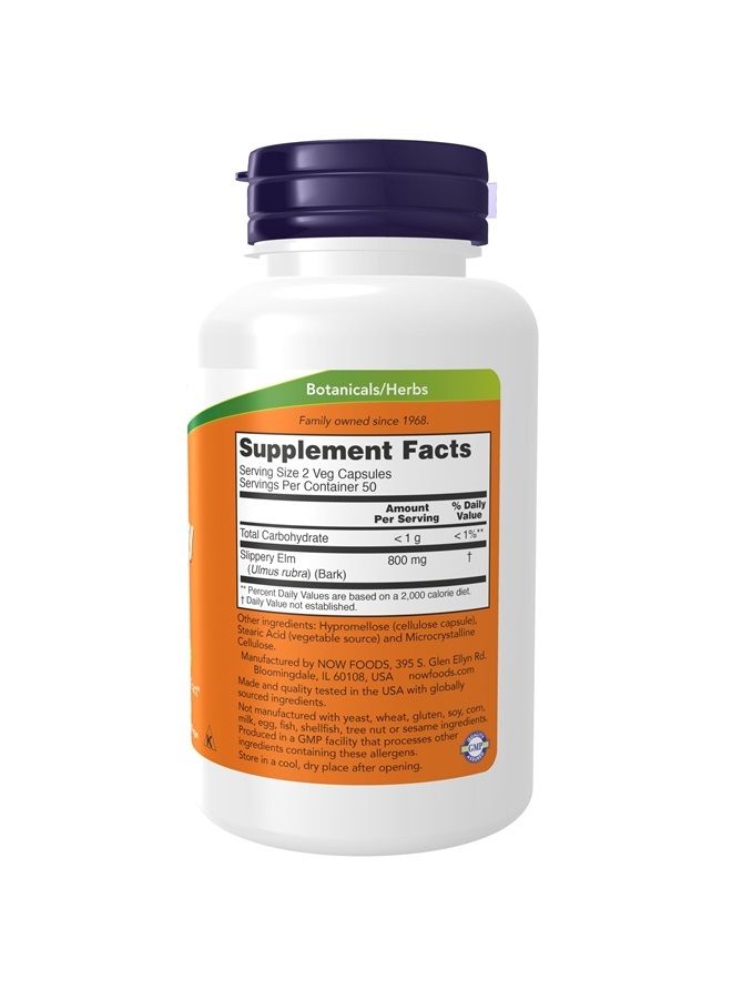 now المكملات الغذائية، الدردار الزلق (الدردار الأحمر) 400 مجم، مكمل عشبي، 100 كبسولة نباتية - Image 2