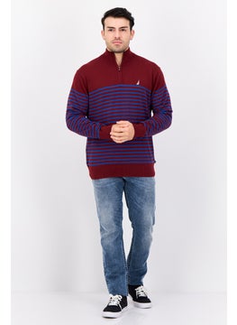 NAUTICA Men High Neck Stripe Long Sleeve Sweater, Multicolor  - Image 3