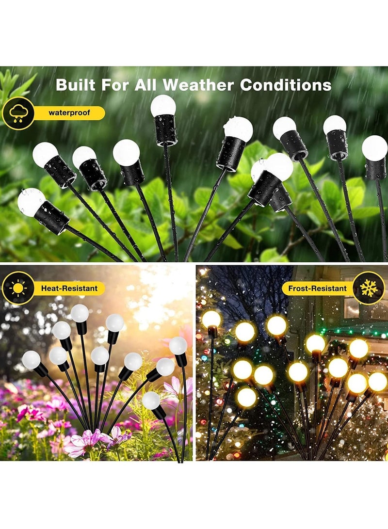 اتش كي في HKV أضواء اليراع المعدنية الخارجية للطاقة الشمسية | 6 LED | مع وضع الفلاش | ضوء النجم المتمايل للحديقة الشمسية، ضوء الحديقة الدافئة | مقاوم للماء | أضواء مسار اليراع للأواني...  - Image 4