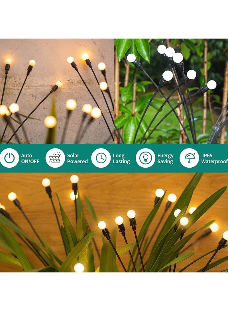 اتش كي في HKV أضواء اليراع المعدنية الخارجية للطاقة الشمسية | 6 LED | مع وضع الفلاش | ضوء النجم المتمايل للحديقة الشمسية، ضوء الحديقة الدافئة | مقاوم للماء | أضواء مسار اليراع للأواني...  - Image 3