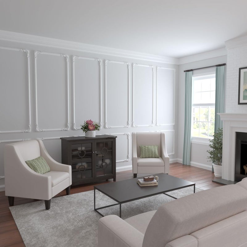 Ekena Millwork PML08X08AS Ashford Corner (matches moulding PML01X00AS) Panel Moulding, 8 1/4"W x 8 1/4"H, Primed - Image 5