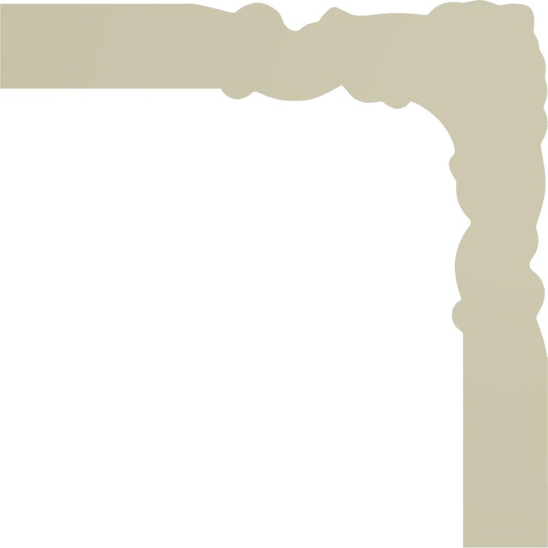 Ekena Millwork PML08X08AS Ashford Corner (matches moulding PML01X00AS) Panel Moulding, 8 1/4"W x 8 1/4"H, Primed - Image 4