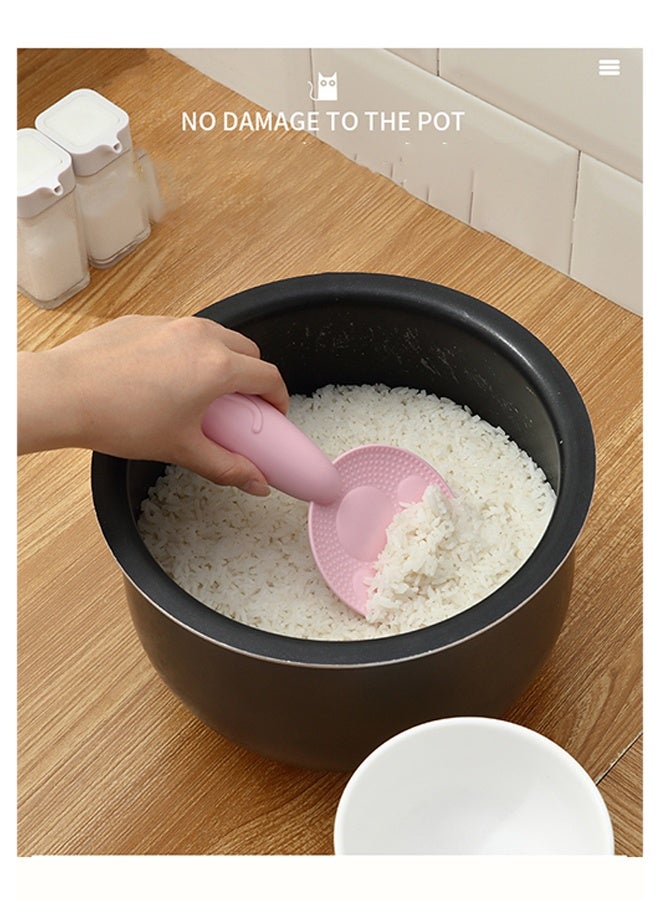 Cat Claw Non Stick Rice Spoon Set,  Rice Scooper, Household Rice Cooker Rice Spoon with Holder Spoon Box - Image 4