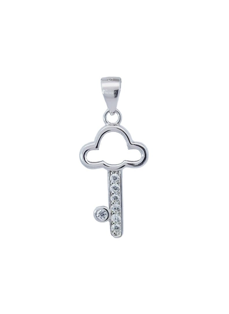 AK Jewels 925 SILVER CZ RHODIUM KEY HALF SET  RING SIZE (5,6,7,8)  - Image 3