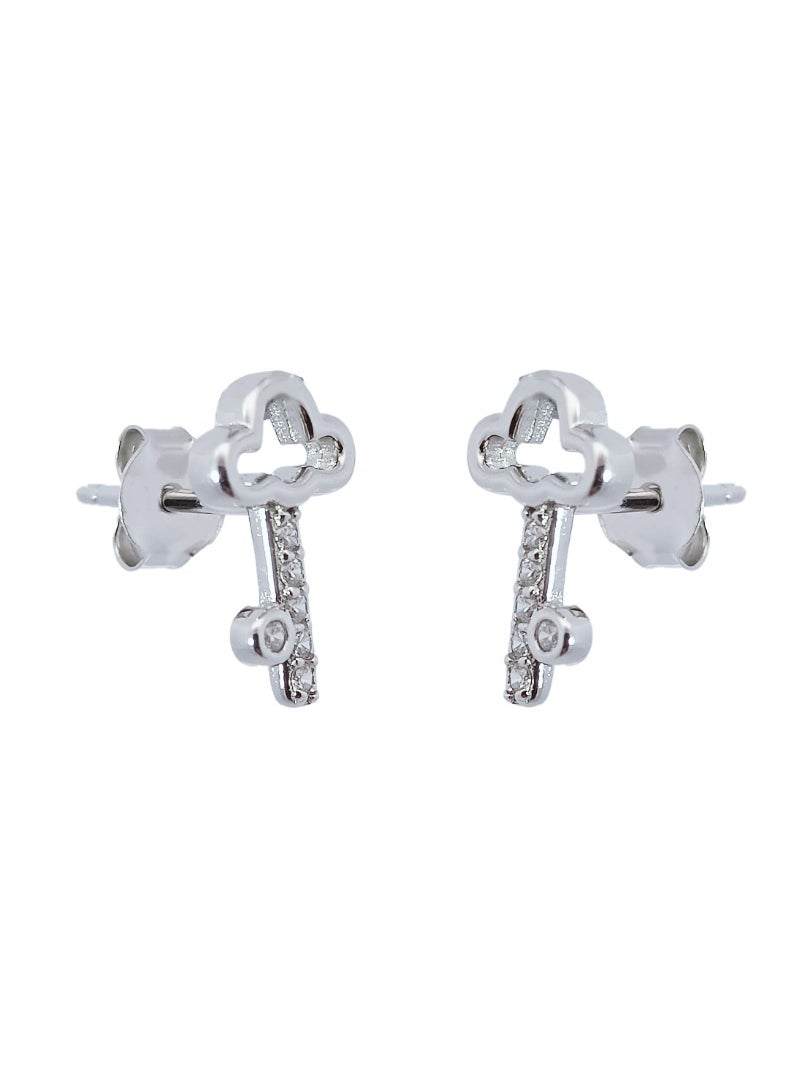 AK Jewels 925 SILVER CZ RHODIUM KEY HALF SET  RING SIZE (5,6,7,8)  - Image 4