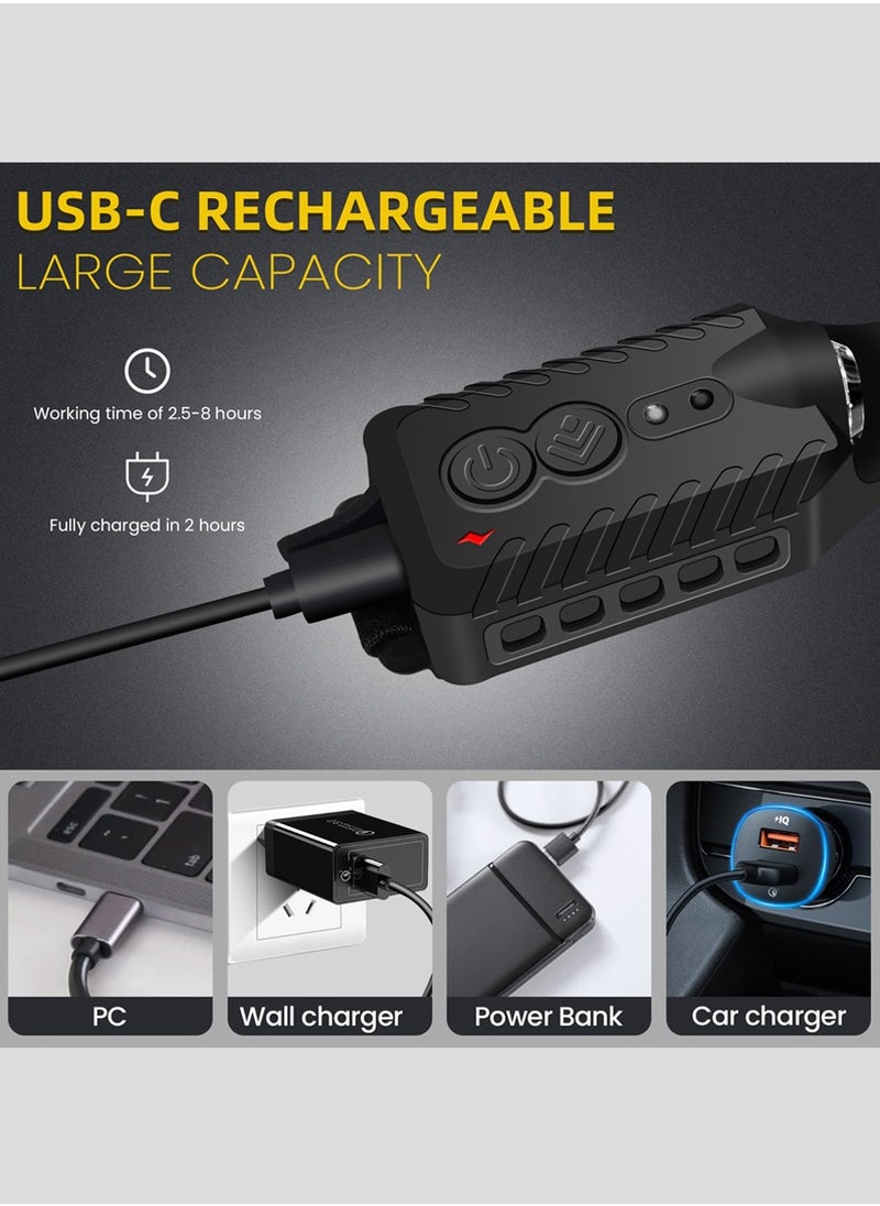WangPangZi - Rechargeable LED Headlamp,COB 230° Wide Beam, 5 Modes of Lightweight Headlamps with Motion Sensors, Type-C USB Charging,Suitable for Night Running, Fishing, Cycling, Camping,Outdoor Lighting(3 Pack) - Image 1