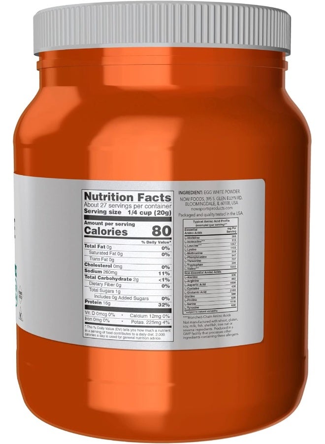 Now Foods - Eggwhite Protein Pure 1.2 Lbs. - Image 2